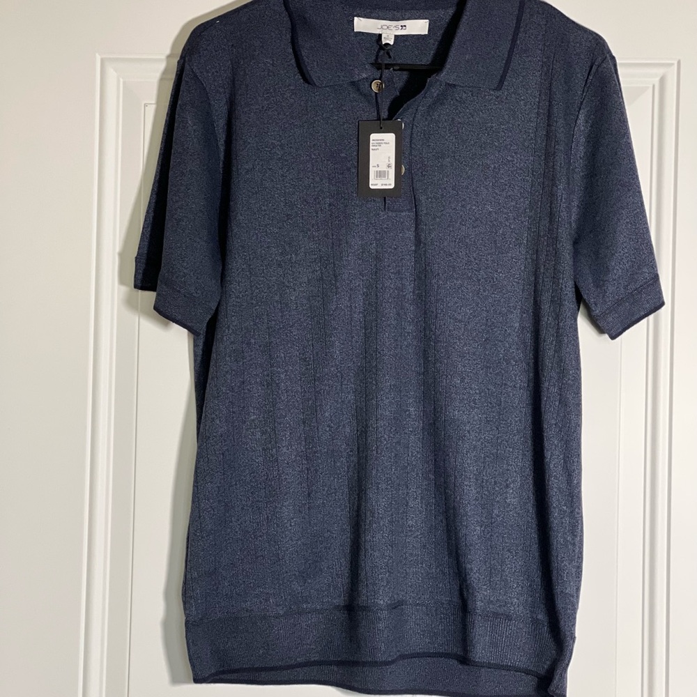 Joe's Jeans Blue Polo Shirt Soft Knit Casual